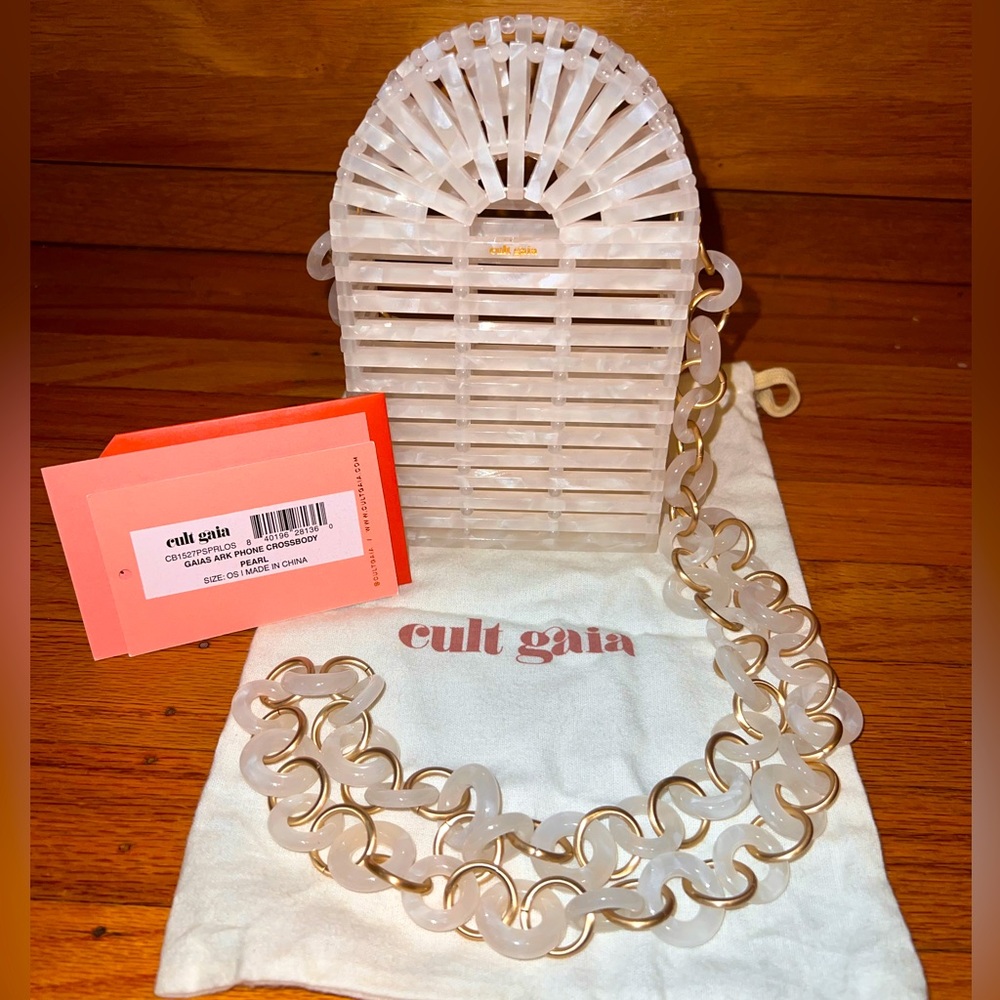 Cult Gaia Ivory Phone Crossbody
